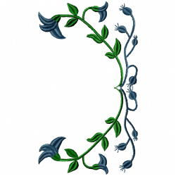 Flowers And Tree Embroidery Design 7